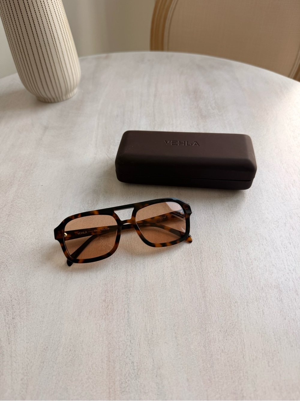 VEHLA Tortoiseshell Square Sunglasses - Brown